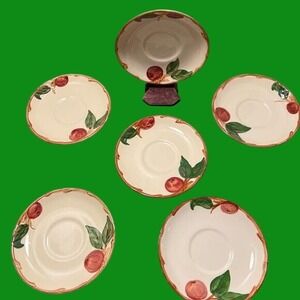 6 Franciscan apple pattern vintage saucers‎